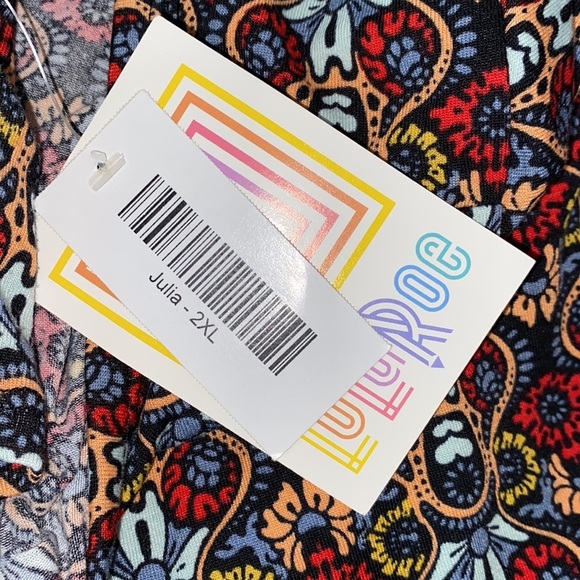 Lularoe Julia maxi dress size 2XL new with tags - Picture 7 of 9